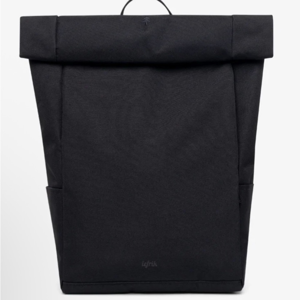 Lefrik Black Men’s Unisex Roll-Top Backpack EDC Bag